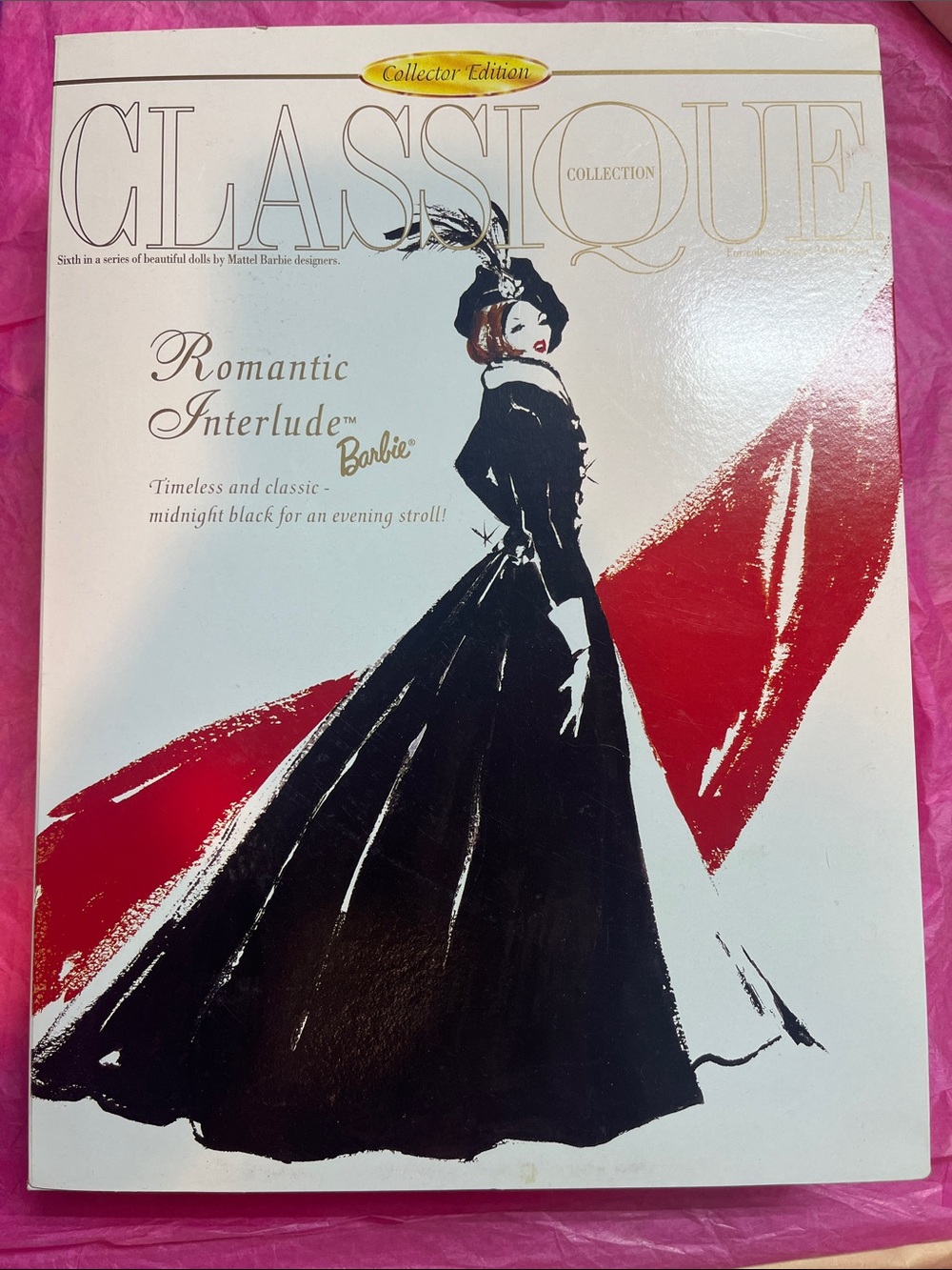 Barbie Black Maxi Evening Dress Illustration - Picture 1 of 9
